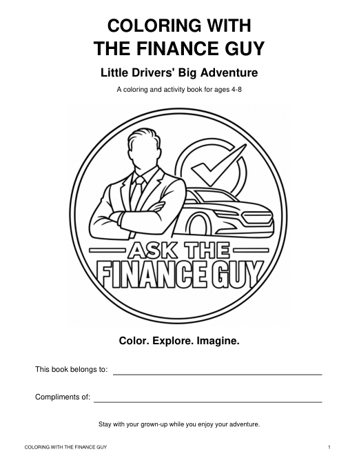 Coloring with the Finance Guy activity book cover